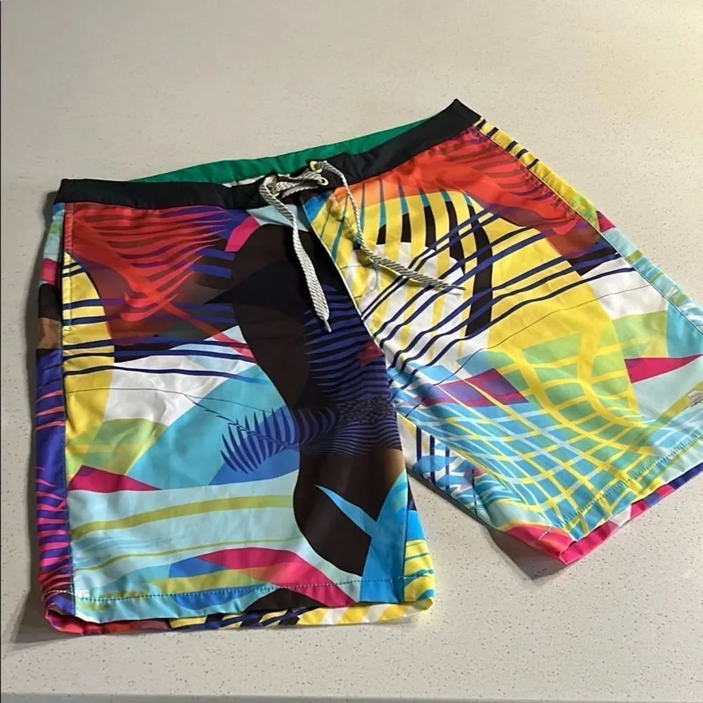 Tommy Bahama Relax Abstract Tropical Floral Board Shorts Size 36/9